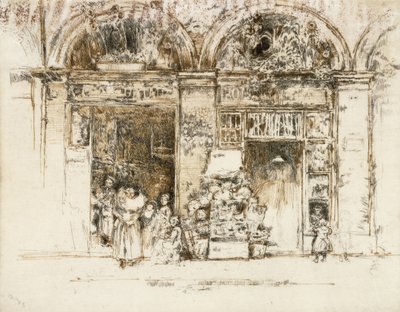 Słoneczniki, Rue des Beaux-Arts, ok. 1892-93 autorstwa James Abbott McNeill Whistler