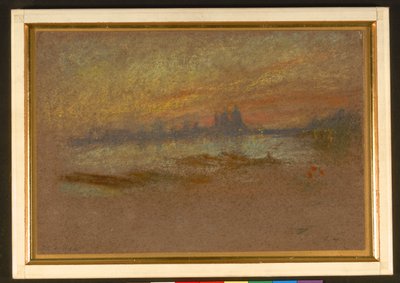 Zachód słońca; czerwień i złoto - powitanie autorstwa James Abbott McNeill Whistler