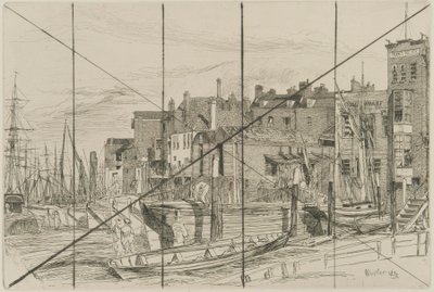 Policja w Tamizie, 1859. autorstwa James Abbott McNeill Whistler