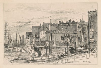 Policja w Tamizie, 1859. autorstwa James Abbott McNeill Whistler
