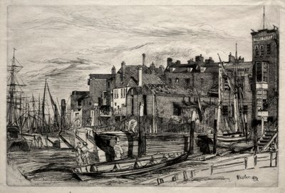 Policja w Tamizie, 1859. autorstwa James Abbott McNeill Whistler