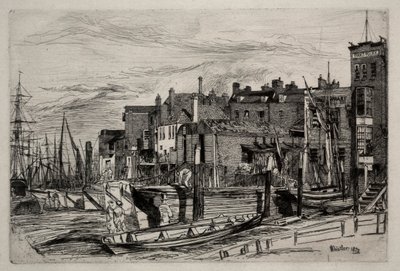 Policja w Tamizie, 1859. autorstwa James Abbott McNeill Whistler