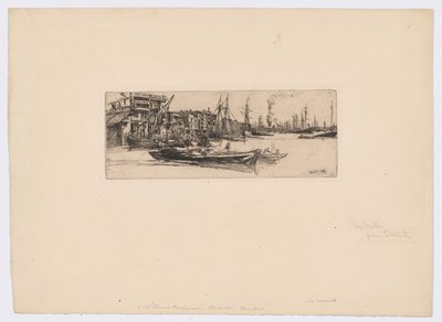 Magazyny na Tamizie autorstwa James Abbott McNeill Whistler