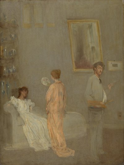 Artysta w swojej pracowni, 186566 i 1895. autorstwa James Abbott McNeill Whistler
