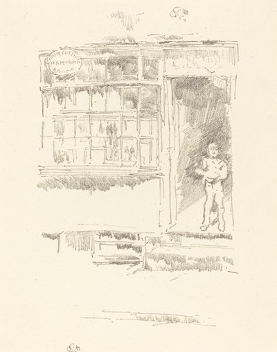 Fryzjer w Mews, 1896. autorstwa James Abbott McNeill Whistler
