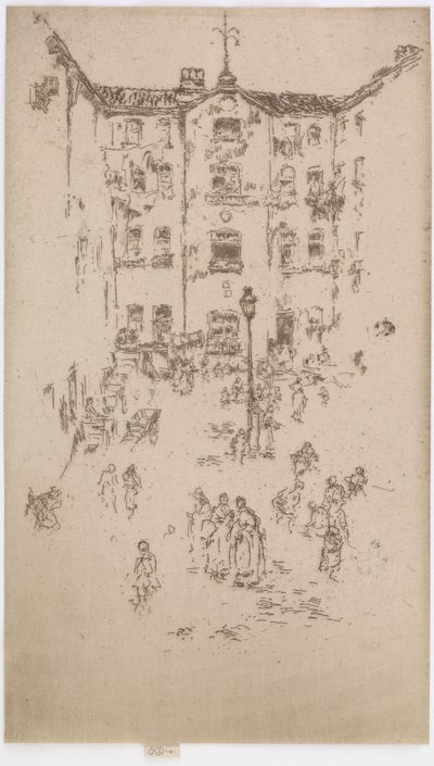 Dziedziniec, Bruksela, 1887. autorstwa James Abbott McNeill Whistler