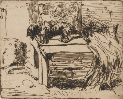 Pies w hodowli, 1858. autorstwa James Abbott McNeill Whistler