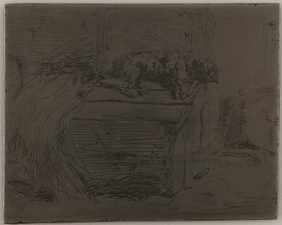 Pies w hodowli, 1858. autorstwa James Abbott McNeill Whistler