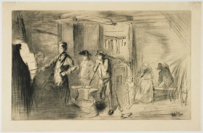 Kuźnia z cyklu Szesnaście akwafort ze scenami nad Tamizą i innymi tematami autorstwa James Abbott McNeill Whistler