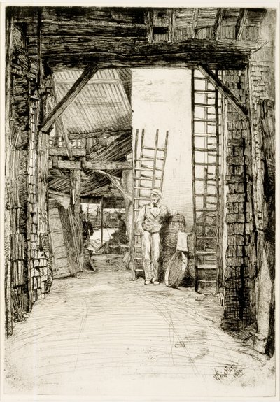 The Lime Burner, 1859 (trawienie i sucha igła) autorstwa James Abbott McNeill Whistler