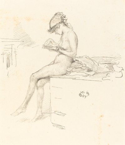 Mały nagi model, Reading, 18891890. autorstwa James Abbott McNeill Whistler