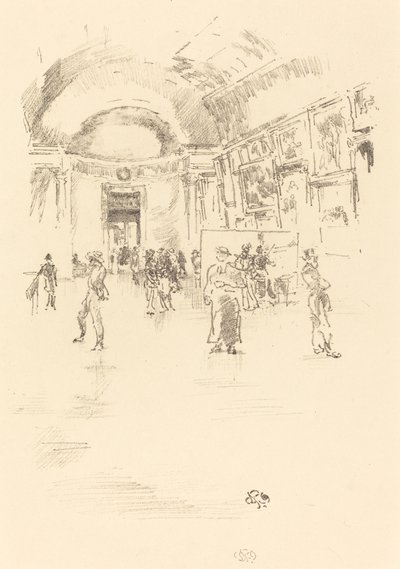 Długa Galeria, Luwr, 1894. autorstwa James Abbott McNeill Whistler