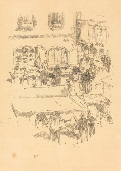 Rynek, Vitré, 1893. autorstwa James Abbott McNeill Whistler