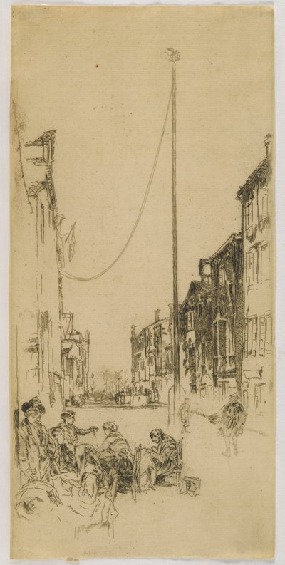 Maszt, 1880 (akwaforta na papierze) autorstwa James Abbott McNeill Whistler