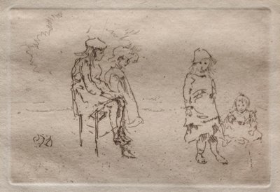 Dzieci Menpów. autorstwa James Abbott McNeill Whistler