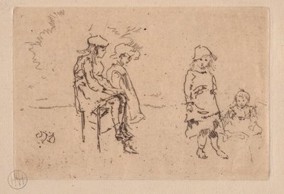 Dzieci Menpów. autorstwa James Abbott McNeill Whistler