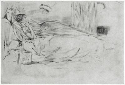 Model, w pozycji leżącej, c1864 1904. autorstwa James Abbott McNeill Whistler