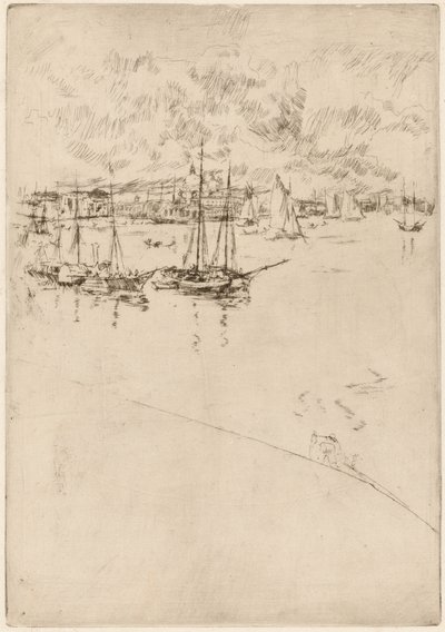 Parowiec, Wenecja, 18791880. autorstwa James Abbott McNeill Whistler