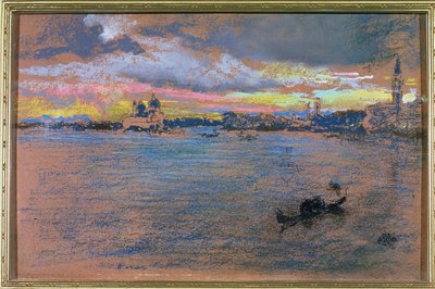 Burza - Zachód słońca, 1880 autorstwa James Abbott McNeill Whistler