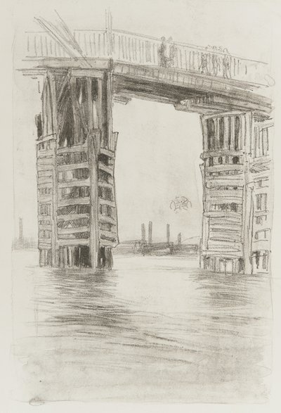 Most Wysoki, 1878 (litotinta na papierze) autorstwa James Abbott McNeill Whistler