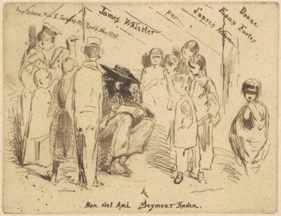 Strona tytułowa Douze Eaux Fortes z natury, 1858. autorstwa James Abbott McNeill Whistler