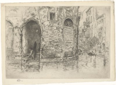 „The Two Doorways”. Pierwszy odcinek z Wenecji, strona 2 (z 12) autorstwa James Abbott McNeill Whistler