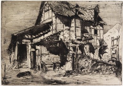 Niebezpieczna kamienica z „Dwunastu rycin z natury” autorstwa James Abbott McNeill Whistler