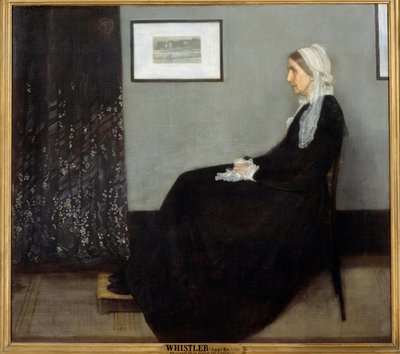 Matka artysty lub aranżacja w kolorze szaro-czarnym nr 1 autorstwa James Abbott McNeill Whistler
