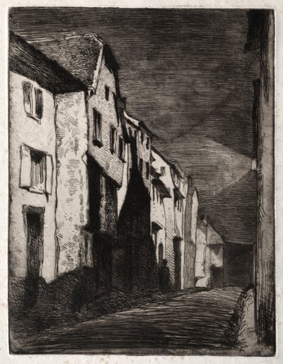 Dwanaście akwafort z natury: Ulica w Saverne, 1858. autorstwa James Abbott McNeill Whistler
