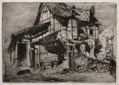 Dwanaście akwafort z natury: Niebezpieczna kamienica, 1858. autorstwa James Abbott McNeill Whistler