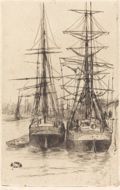Dwa statki, 1875. autorstwa James Abbott McNeill Whistler