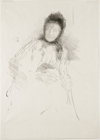Niedokończony szkic Lady Haden, 1895 autorstwa James Abbott McNeill Whistler