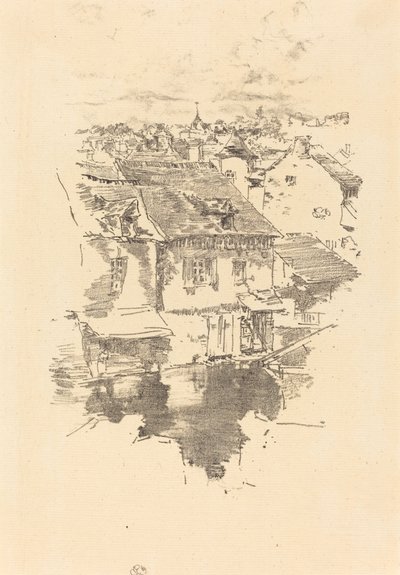 Vitré: Kanał, 1893. autorstwa James Abbott McNeill Whistler