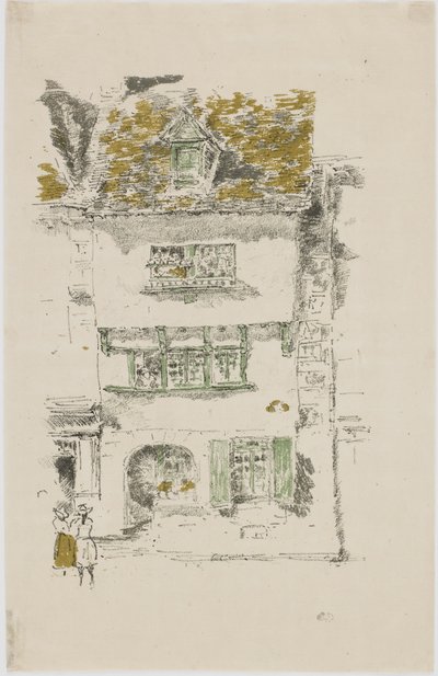 Żółty Dom, Lannion, 1893 (lit na papierze) autorstwa James Abbott McNeill Whistler
