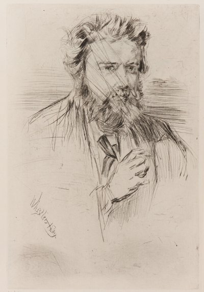 Z. Astruc, Redaktor „Artysty”, 1859. autorstwa James Abbott McNeill Whistler