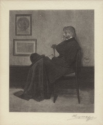 Thomas Carlyle (drzeworyt) autorstwa James Abbott McNeill & Wolf Henry (1852 1916) Whistler