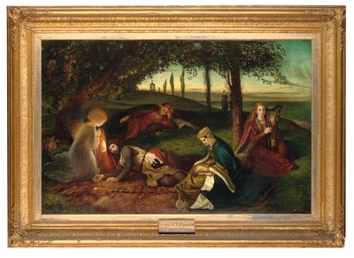 Sancgreall, król Artur uleczył swoją ciężką ranę autorstwa James Archer