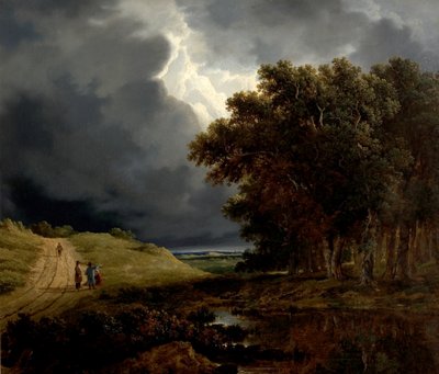 Skraj lasu, nadchodzi burza, 1826 autorstwa James Arthur OConnor