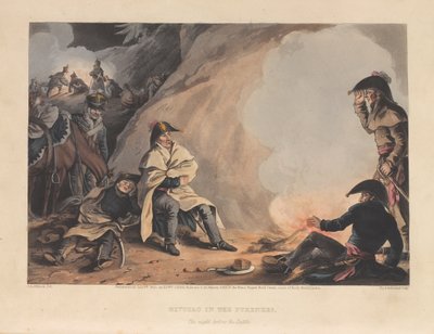 ?Biwak w Pirenejach, noc przed bitwą?, 1813 autorstwa James Atkinson