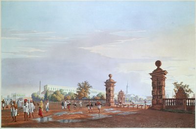 Tank Square z zachodu, grawerowane przez Roberta Havell, wyd. 1824 autorstwa James Baillie after Fraser