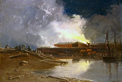 Płonący Bristol autorstwa James Baker Pyne