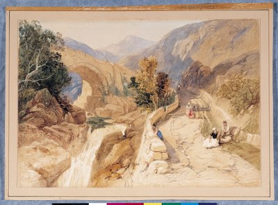 In The Tyrol (aquarela sobre papel off-white) polonês autorstwa James Baker Pyne