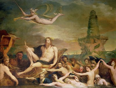 Handel, czyli triumf Tamizy, czwarta z serii The Progress of Human Culture and Knowledge, c.1777-84 autorstwa James Barry