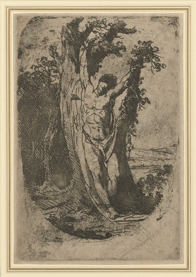 Święty Sebastian, ok. 1776 (akwaforta na miękkim podłożu z ruletką i nieczystym gryzieniem) autorstwa James Barry