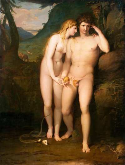 Kuszenie Adama autorstwa James Barry