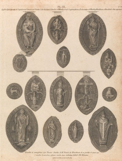 Pieczęcie opactwa Whalley autorstwa James Basire