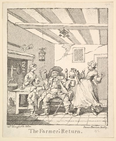 Frontyspis do The Farmers Return, marzec 1762. autorstwa James Basire I