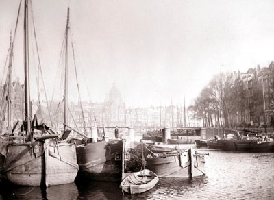 Łodzie kanałowe, Rotterdam, 1898 r. autorstwa James Batkin