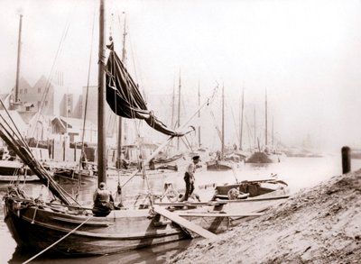 Łodzie kanałowe, Rotterdam, 1898 r. autorstwa James Batkin