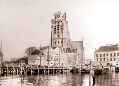 Kościół nad kanałem, Dordrecht, Holandia, 1898 autorstwa James Batkin